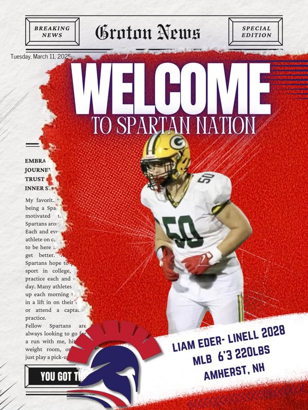 Liam Eder-Linell (@liam_el12) on Twitter photo Excited to announce I will be joining the class of โ28 at Lawrence Academy this fall. I am thankful for the support and opportunity given to me by <a href="/BGCardsFootball/">Bishop Guertin Football</a> and <a href="/anthony_nalen/">Anthony Nalen</a> this past year. Looking forward to being a Excited to announce I will be joining the class of โ28 at Lawrence Academy this fall. I am thankful for the support and opportunity given to me by <a href="/BGCardsFootball/">Bishop Guertin Football</a> and <a href="/anthony_nalen/">Anthony Nalen</a> this past year. Looking forward to being a