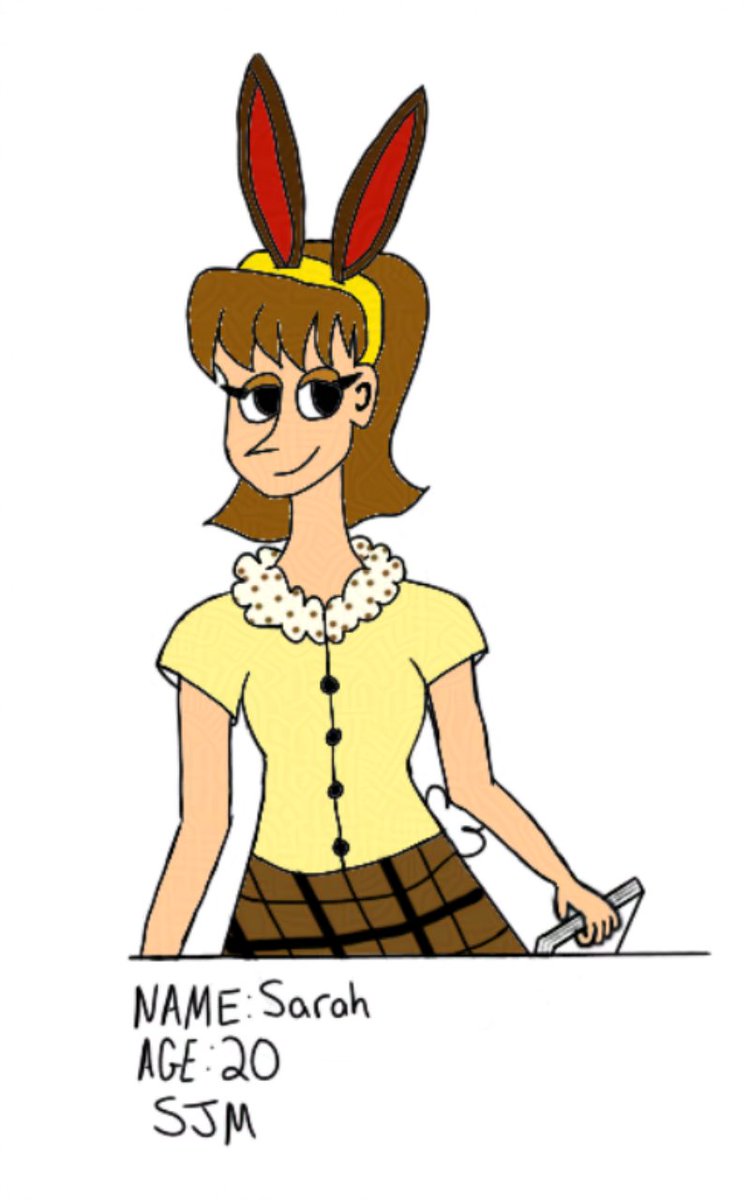 Sjm777TheLibra's tweet image. Happy Easter everyone my OC the bunny lady Sarah says hi, will you or your OC say hi back? #NoAi #noNFTs #SupportHumanArtists #artmoots #realartists