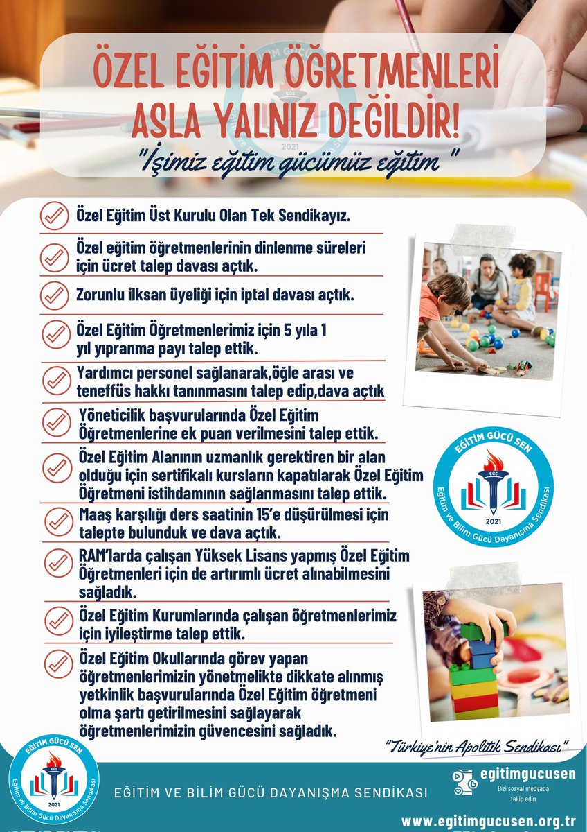 Eğitim Gücü Sen Özel Eğitim Öğretmenleri Kurulu (@egsozelegitim) on Twitter photo 