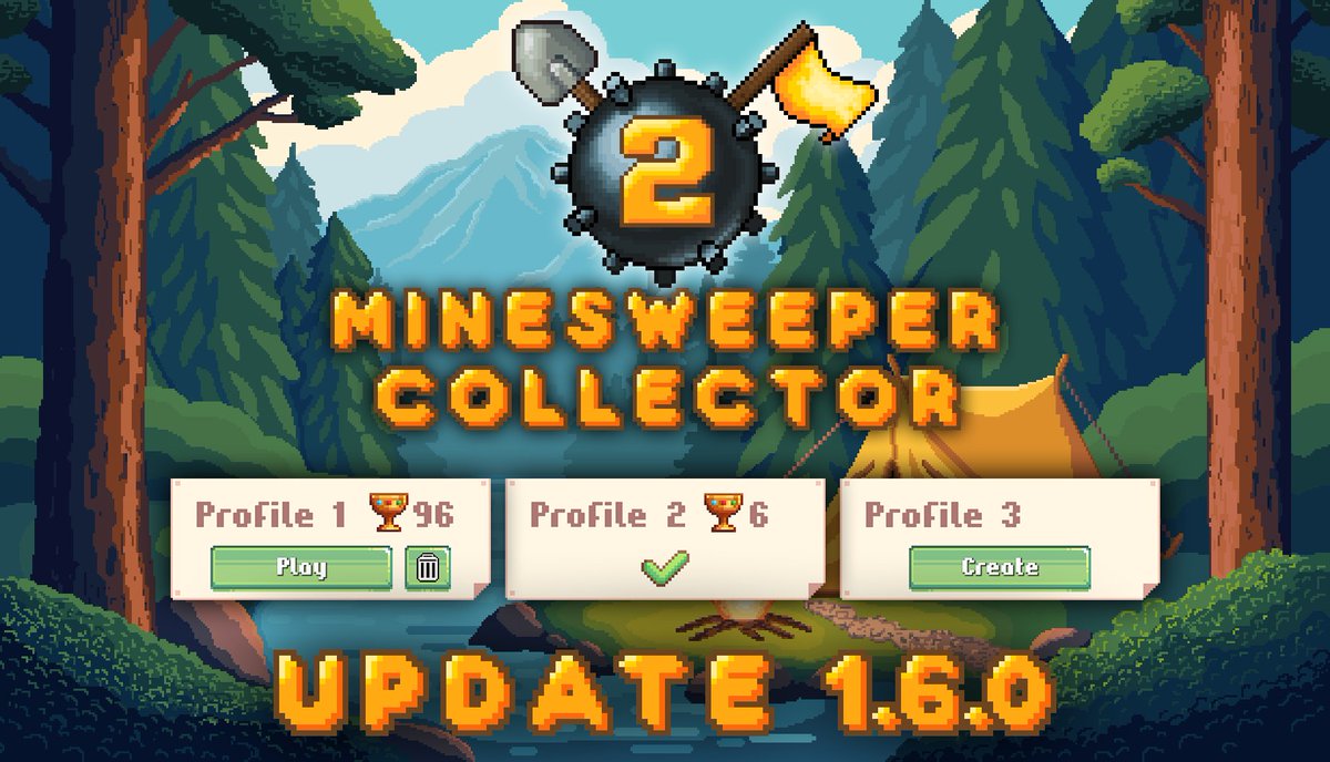 MinesweeperGems's tweet photo. Minesweeper Collector 2 Update 1.6.0 🎈

- New format for saves
- Save Profiles
- "Color shift" option to improve readability of some level designs Details: https://t.co/EfhvbeZk91 https://t.co/jZCvhg9Az0