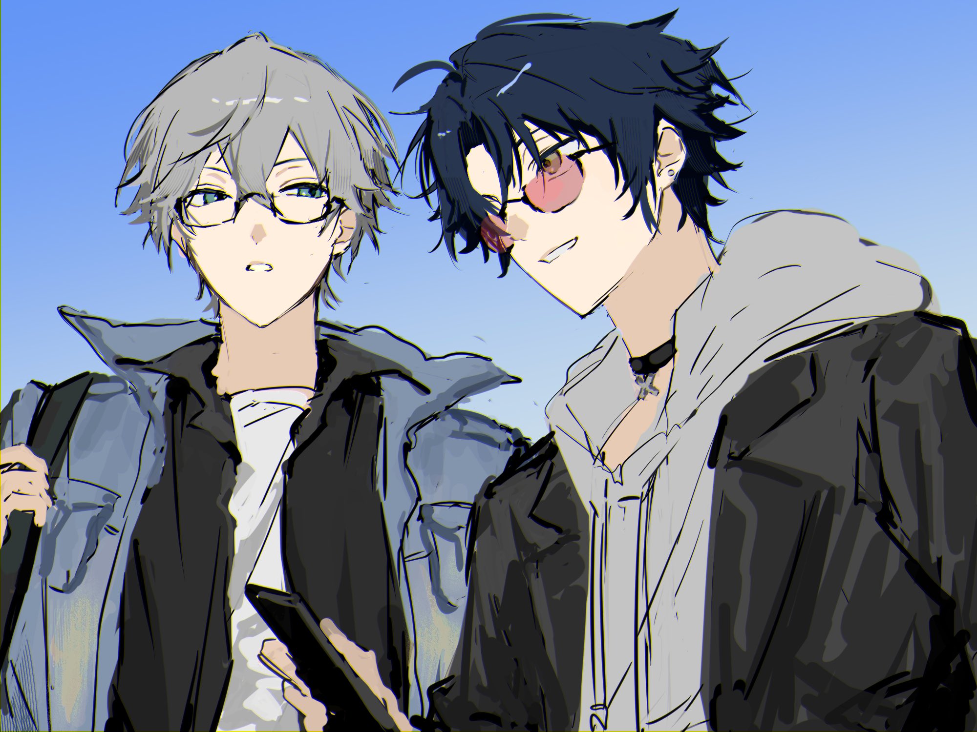 あ☆悠☆未です(*^▽^*) 🖤🤍🖤 . 最近前髪なんだよねぇ？❤︎