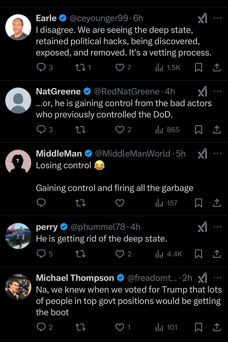 Every comment on a news item about Pete Hegseth firing his own staff that he hired…