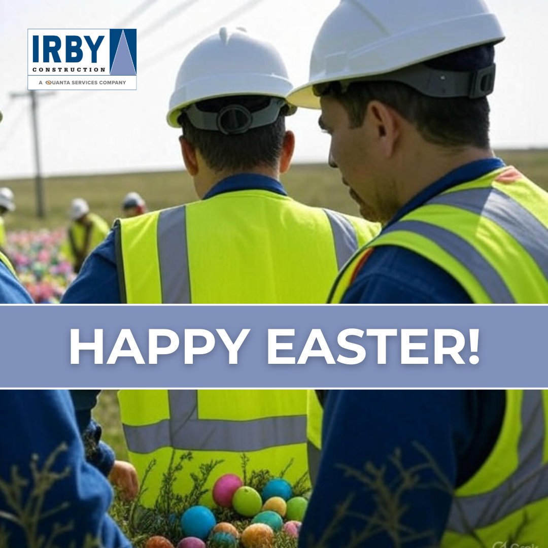 Irby Construction (@irbyconst) on Twitter photo Happy Easter from Irby Construction Company! 🐣
#IrbyConstruction #HappyEaster #WeAreQuanta <a href="/Quanta_Services/">Quanta Services</a> Happy Easter from Irby Construction Company! 🐣
#IrbyConstruction #HappyEaster #WeAreQuanta <a href="/Quanta_Services/">Quanta Services</a>