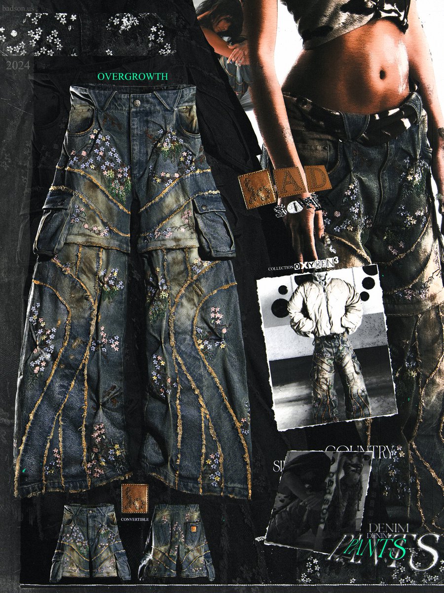 Countryside ‘OVERGROWTH’ Convertible Denim Pants