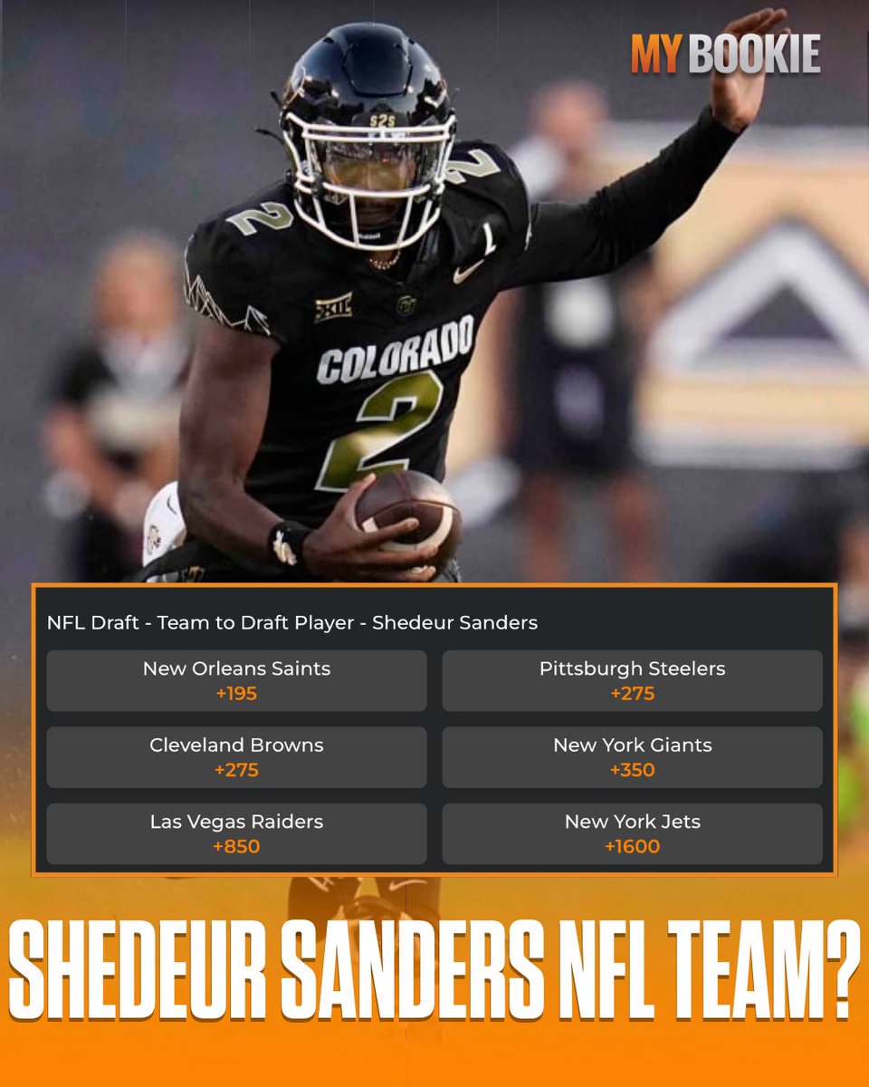 Where will Shedeur land in this week’s NFL draft?

We have the Saints as the favorites to land Deion’s pride and joy!

NFL draft props ➡️ mybookie.website/m-joinwithMYBO…