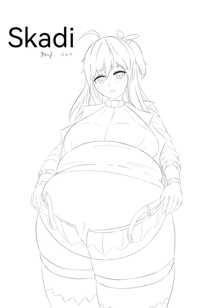 Skadi
just for practice,I have a lot of ideas for weight gain but my drawingskill didn't support me to paint them all:(