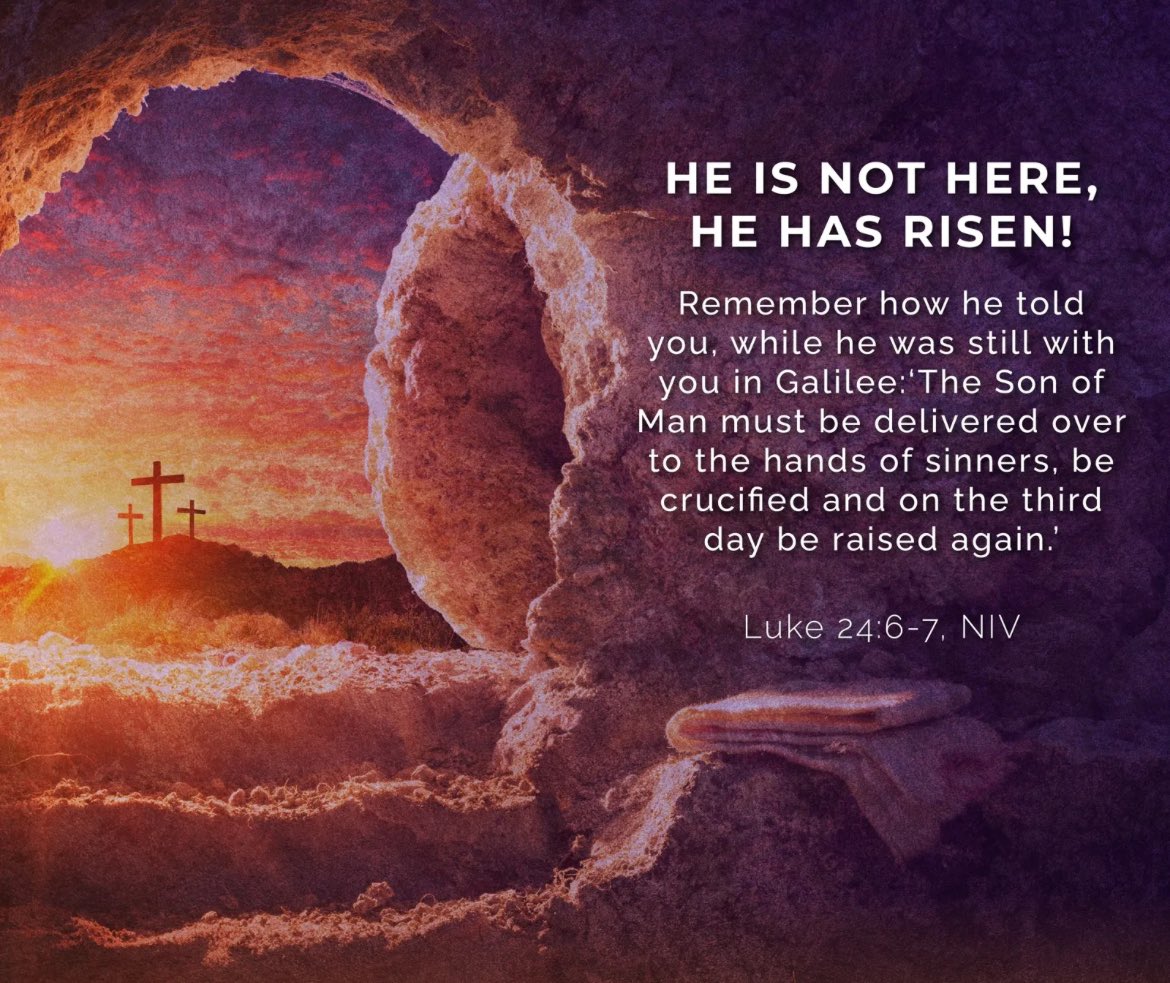Happy Easter, he has risen!✝️🙏🏿