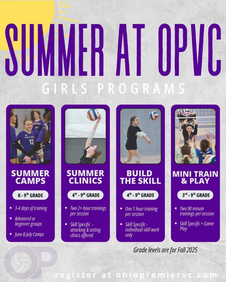 Ohio Premier VC (@ohiopremiervc) on Twitter photo Summer is right around the corner βοΈπ Our boys & girls June & July programs are open for registration π’π Come spend your summer at OPVC! Info & Registration at ohiopremiervc.com <a href="/RGSAcad/">RG Sports Academy</a> Summer is right around the corner βοΈπ Our boys & girls June & July programs are open for registration π’π Come spend your summer at OPVC! Info & Registration at ohiopremiervc.com <a href="/RGSAcad/">RG Sports Academy</a>