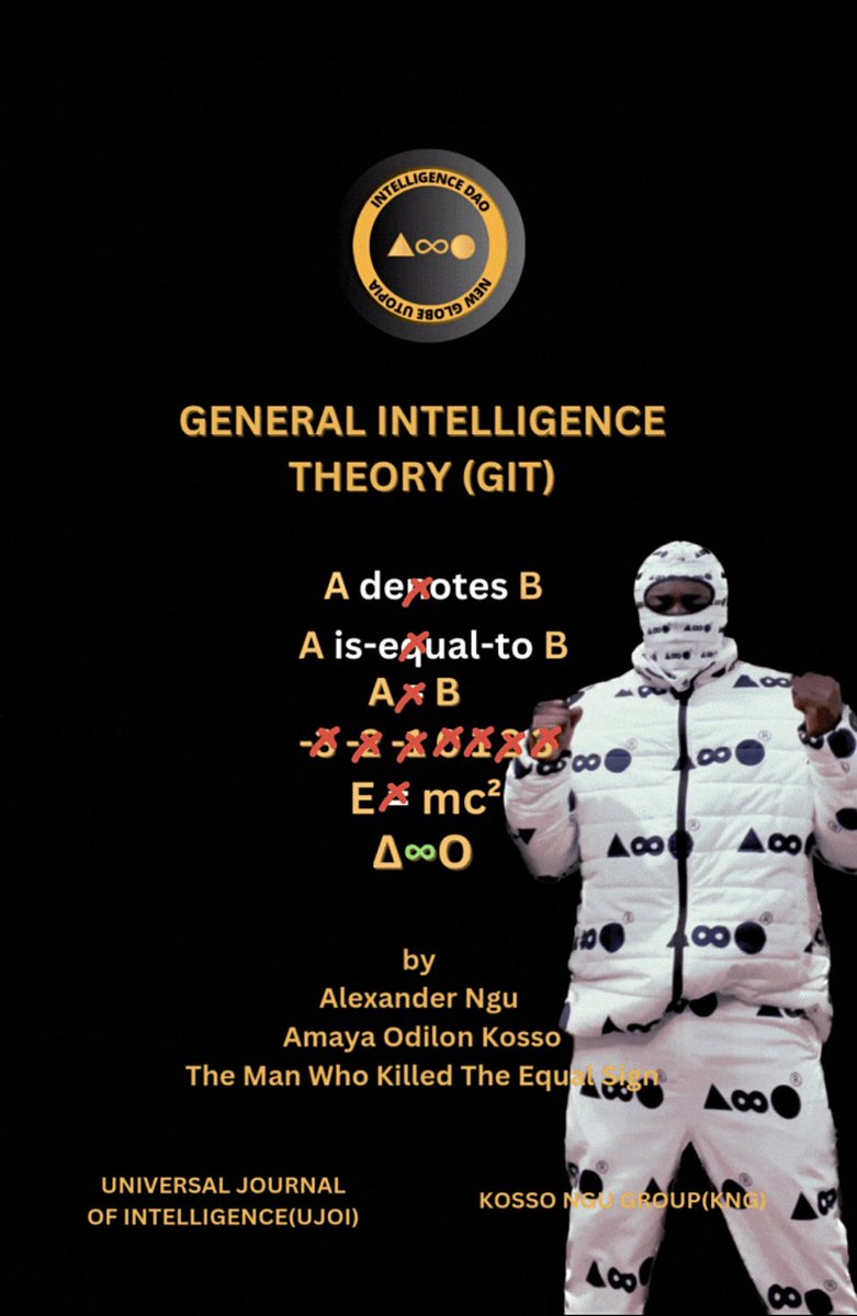 odilonngu's tweet photo. HUMAN vs. GENERAL vs. COMPUTER (INTELLIGENCE)
-Human Intelligence is just an expression of General Intelligence. General Intelligence is fundamental and is the governing principle of all Intelligence( Human, Plant, animal etc). 
-It’s non-sensical to attempt to create a General Intelligence as that will be akin to creating the universe/existence itself. 
-Computational systems create Informational Intelligence which is not General or Human Intelligence. Computational Intelligence uses existing data manipulation algorithms which is not how human or General Intelligence work. -Computational Intelligence is the weakest form of Intelligence and will never 👎🏿 be General! 
-I solved Intelligence already in my new paper/book  “General Intelligence Theory(GIT): Theory of everything”, where I present the formula/abstraction of General Intelligence. Intelligence in it’s purest form is simply an Abstraction and the optimal representation of that abstraction is Symbolic!