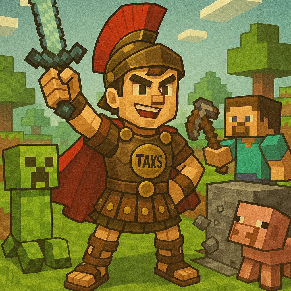 TaxSlayerCoin's tweet photo. 🚨 The Tax Slayer just spawned in #Minecraft!
With diamond sword in hand and Creepers on his six, he's mining blocks and slaying charts.
#TAXS is now officially pixel-powered.
#memecoin #100X https://t.co/DGNWp0tvDw