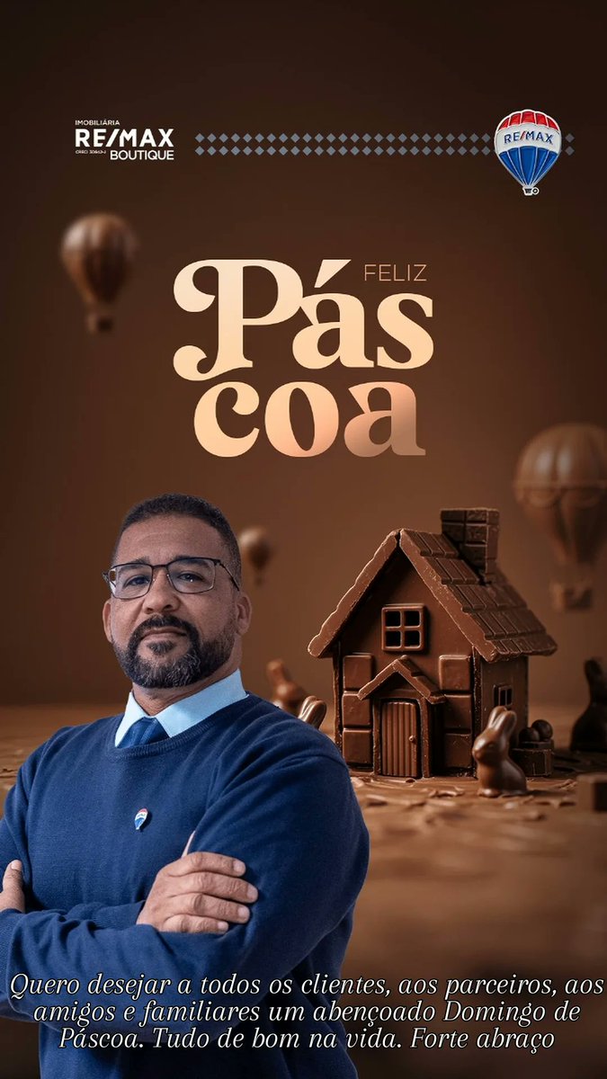 Quero desejar a todos os clientes, aos parceiros, aos amigos e familiares um abençoado Domingo de Páscoa. Tudo de bom na vida. Forte abraço