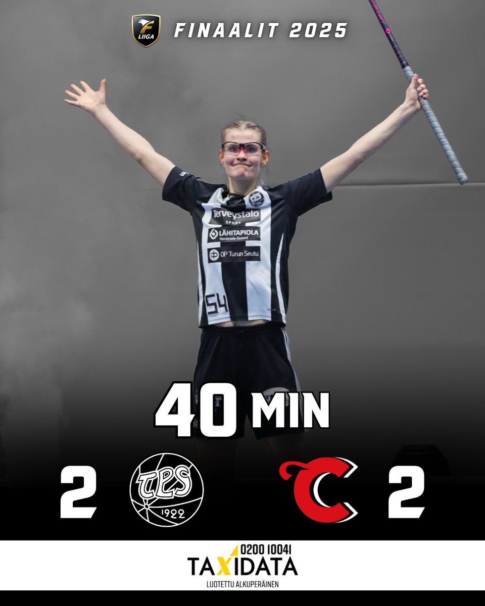 Veera Kuosmanen iskee kaksi komeaa maalia ja peli on tasan 🔥

#tpssalibandy #salibandy #fliiga #playoffs #finaalit