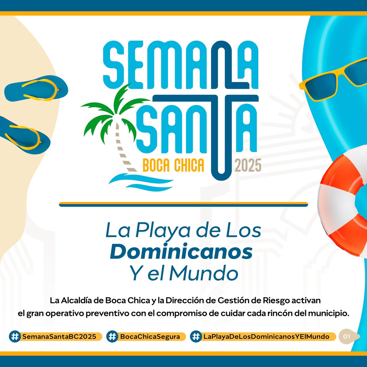 AlcaldiaBCh's tweet photo. Sigue las informaciones de la alcaldía a través de sus redes sociales y las medidas implementadas para el tránsito fluido.

Gracias por visitar la playa de los dominicanos y el mundo.

#semanasanta2025 https://t.co/X5ZC9OsRwr