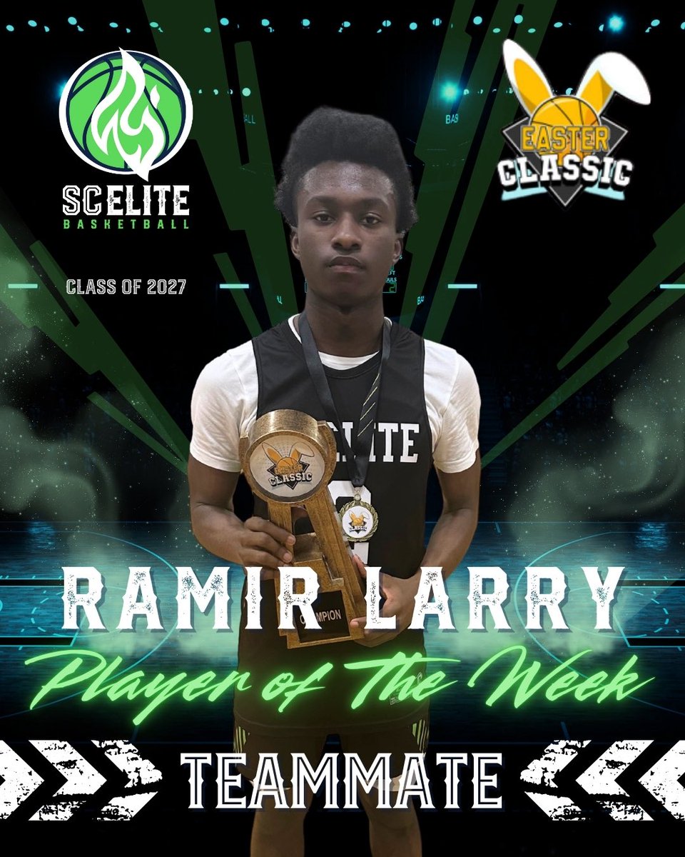 SCElite_Bball's tweet photo. Easter Classic 16U Champions! More important than the undefeated record is our continued growth as a team! #WeStayElite 

Players of the Week:
#1 Jordan Campbell - All Around
#0 Zionte Williams - All Around
#12 Boston Pride - Glass Cleaner
#2 Ramir Larry - Teammate https://t.co/EKpsQkwLDr