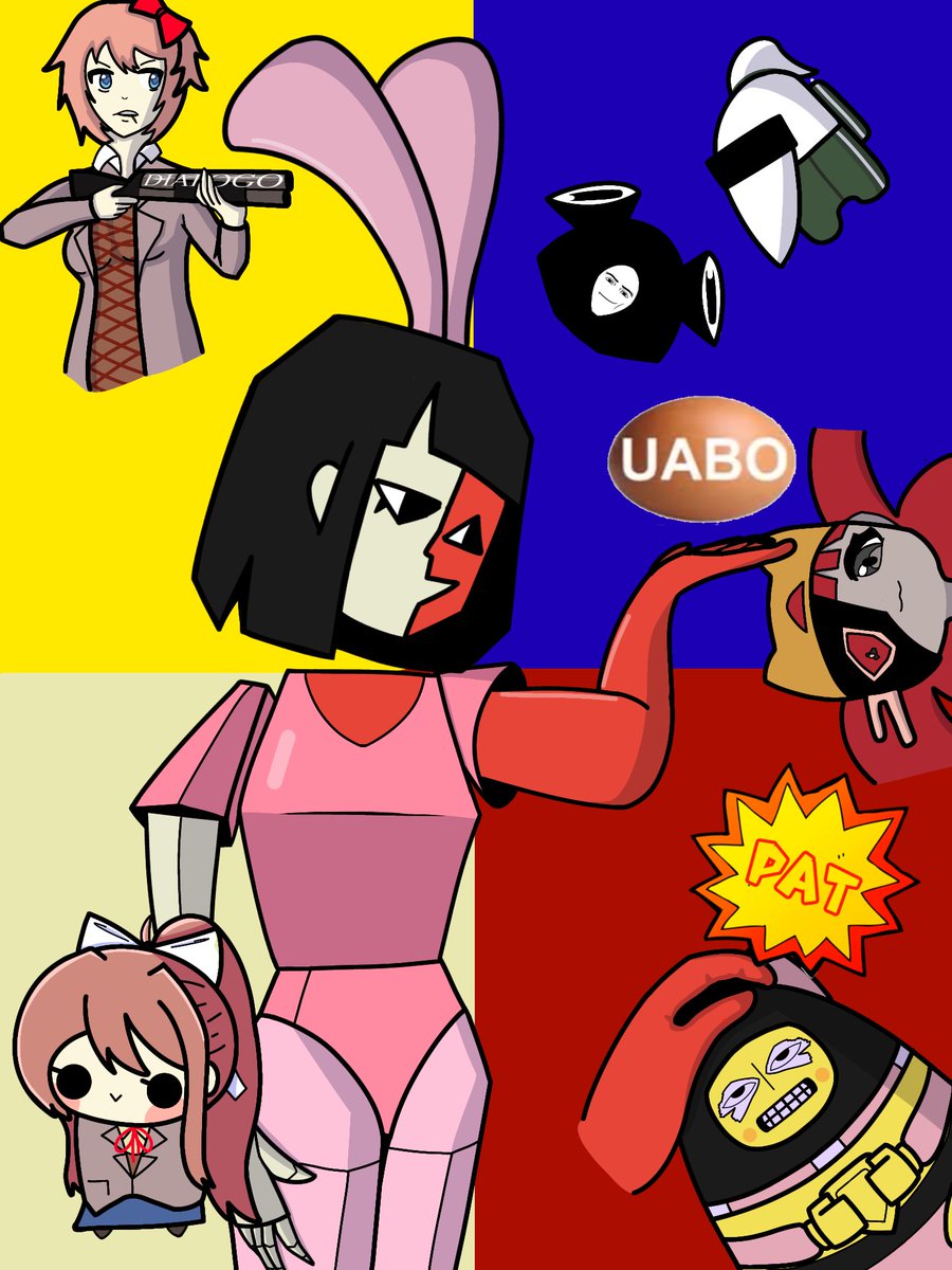 Blitzfunk34's tweet image. Happy Easter! #ena #ddlc #shitpost