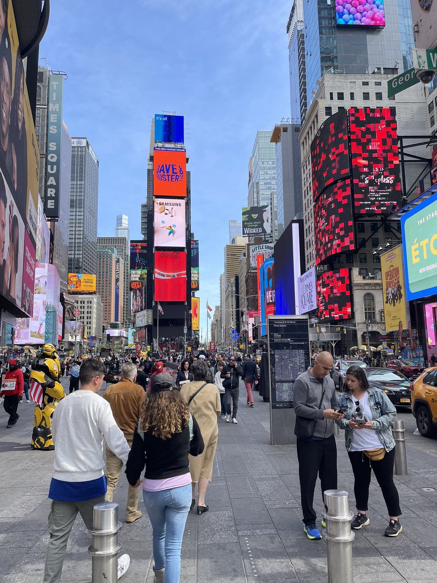 While I’d rather be home with my family on Easter Sunday, being able to walk around Times Square on a beautiful morning is totally fine with me!