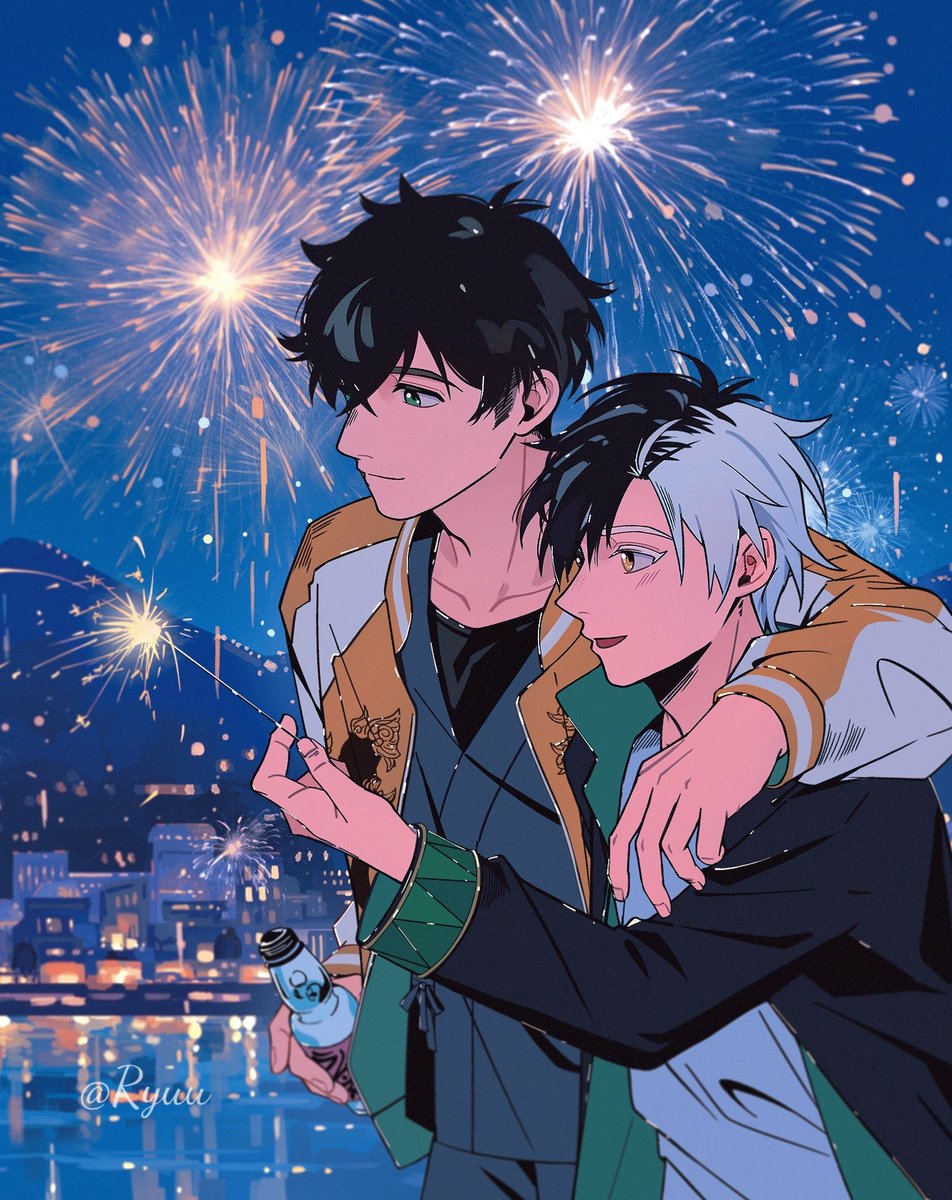capiusco's tweet image. 🐢🌸かめさく (とがさく)
約束の線香花火 
🎇