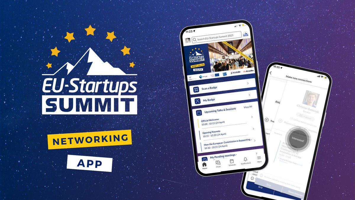 It's Easter, but the networking activities on the EU-Startups Summit app are going through the roof. Over 1,600 meetings have already been set-up for our annual flagship event, which is happening on April 24-25 in Malta. 🚀

If you already secured your ticket, but didn't find the