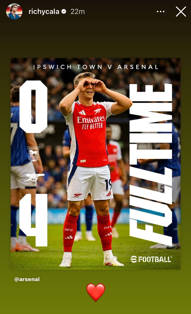 📲 Riccardo Calafiori on Instagram story. ❤️