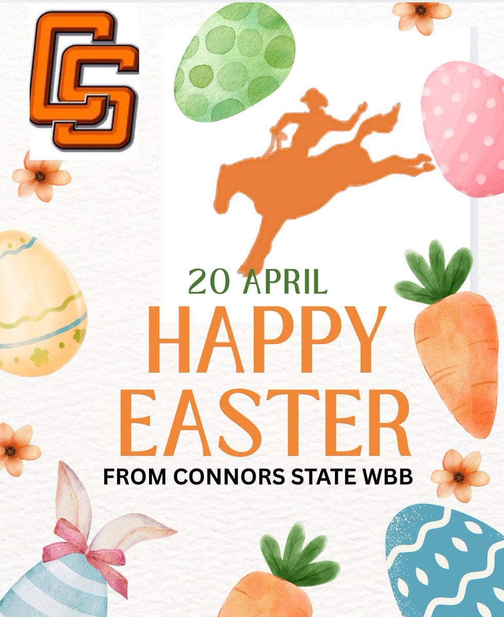 Connors State Womens Basketball (@connorswbb) on Twitter photo Happy Easter #LetsRide๐งก Happy Easter #LetsRide๐งก