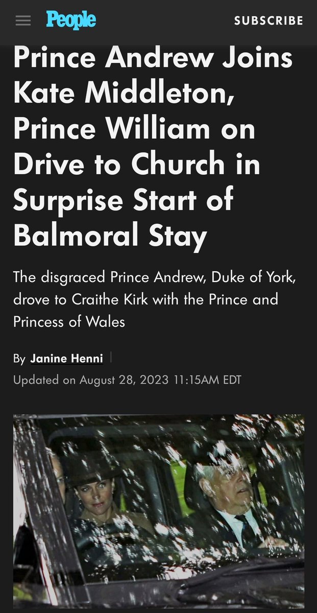 NSome1ne's tweet photo. The #PrinceWilliam and
#KateMiddleton derangers are suffering from Alzheimer's disease.
Claiming that Andrew is the reason for them not going.
Let me state this clearly: lazy & lazy not going to church has nothing to do with Prince Andrew.
#TheRoyalFamily
#KensingtonPalace https://t.co/A0QkKbq7dI