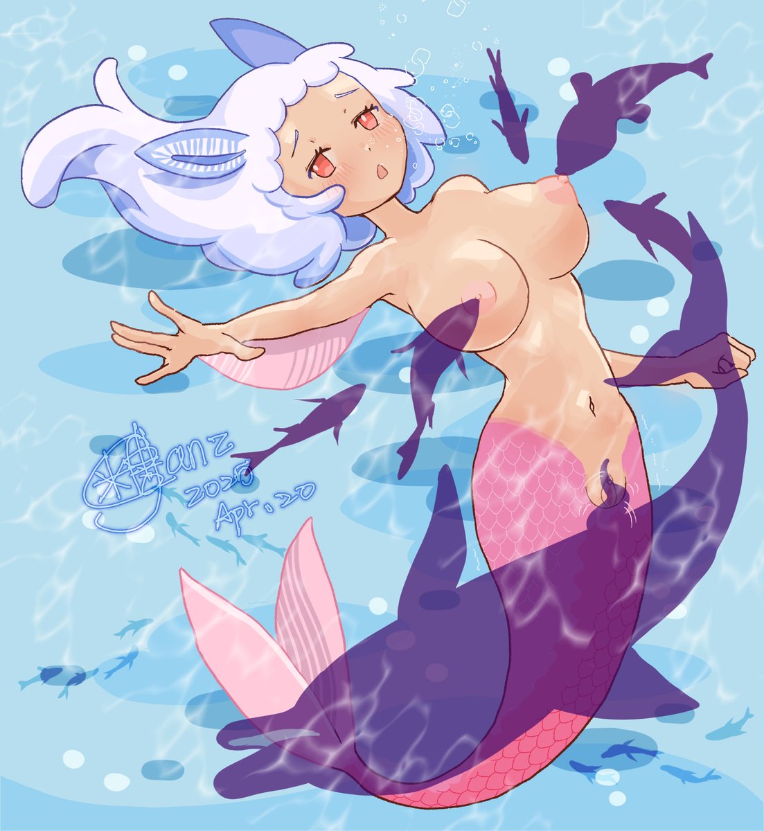 Tang_ganz's tweet photo. mermaid(1/2) https://t.co/C4riOVPnL1