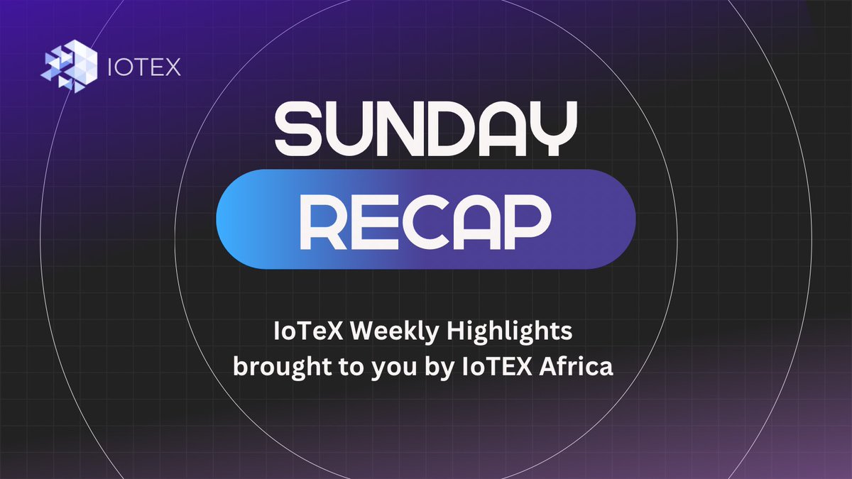 iotex_africa's tweet image. #SundayRecap from @iotex_africa 
Highlights of the week

IoTeX is pushing DePIN x AI forward! 

Quicksilver Testnet is live, bridging real-world data to AI apps. Build sentient AI on IoTeX L1, Solana, or Ethereum. Join the revolution! 🌐 #DePIN #AI @iotex_io