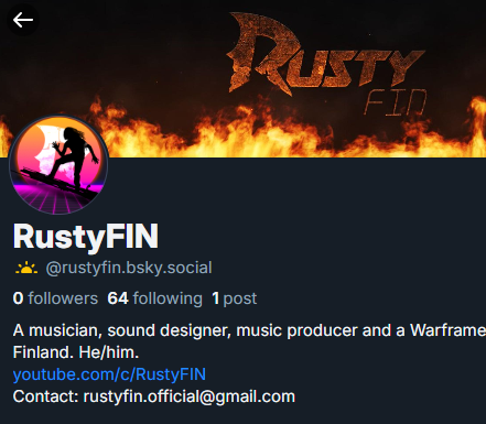 FinRusty's tweet photo. I'm finally on the other site as well! https://t.co/rmNh5EAsmq