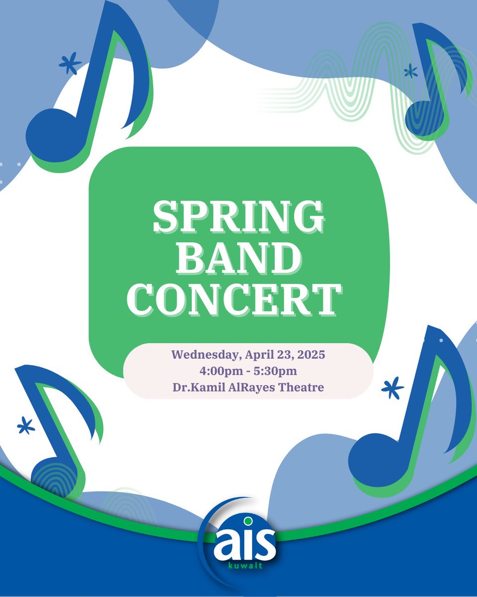 AISQ8's tweet photo. The Spring Band concert will light up the stage this Wednesday, April 23 in an unforgettable night of music and instruments π₯πΊπ·πΌ
#aisq8 #aisq8band #aisq8inspires #bandconcert #springbandconcert https://t.co/Bwdqpqu1Xi