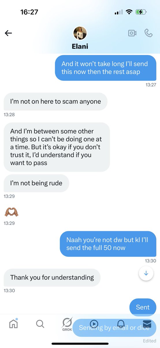 SK_Mindset's tweet photo. Don’t be like me save yourself the headache @browniegirlee <—Scammer https://t.co/vc5Jm4RnFT