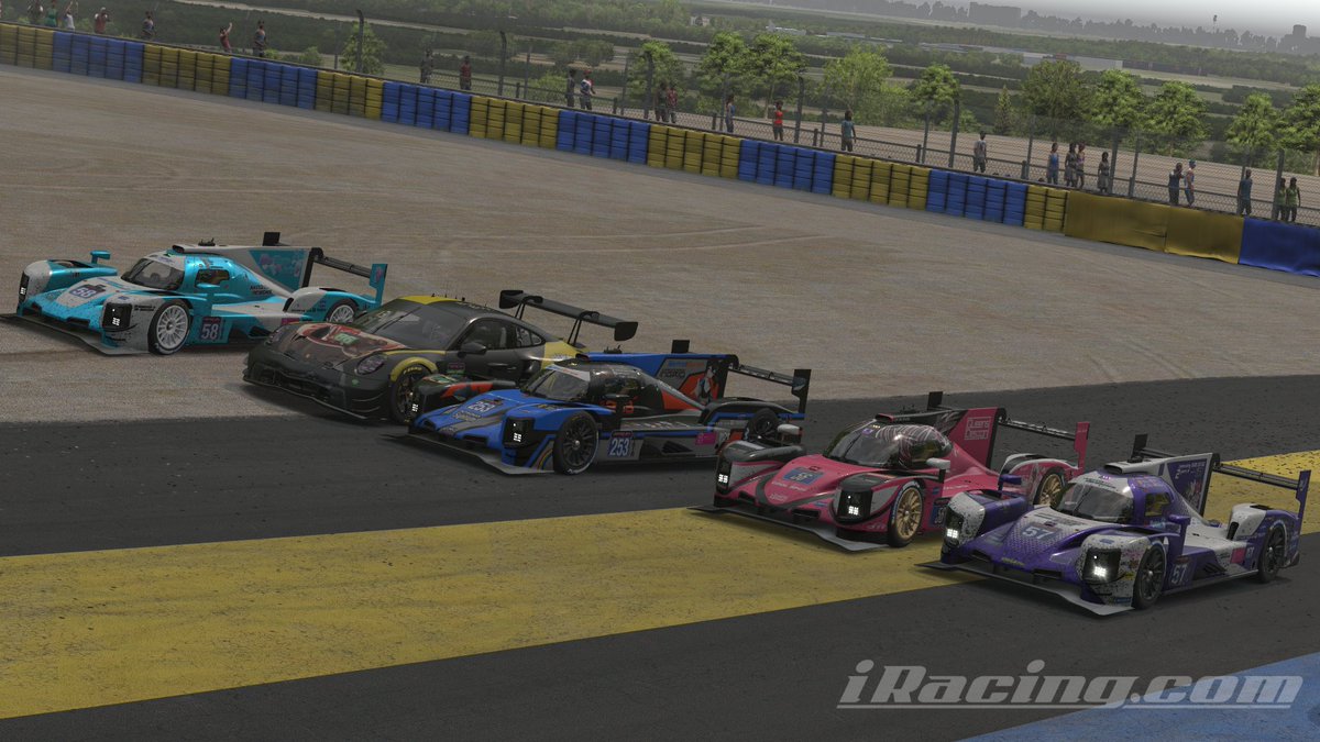 MiraiUnitedVRT's tweet photo. P12 for the 2025 @PrisMotorsports Race For A Cause 24! Eventful race but we kept it on the track until the end.

Some pics of our good friends on track below:
@QueensEsport, @TechnoBurst_RT, @WhoWantsASoda. 

Merci Le Mans, à la prochaine ! https://t.co/U9cSZosrlV