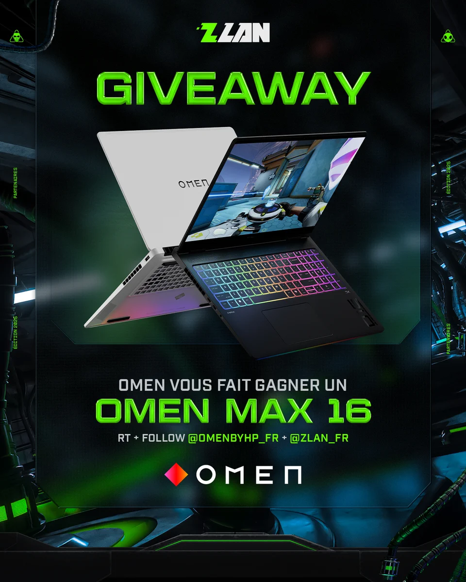 GIVEAWAY : Omen vous fait gagner un Omen Max 16. Pour participer : RT + Follow  @OMENbyHP_fr + @ZLAN_FR