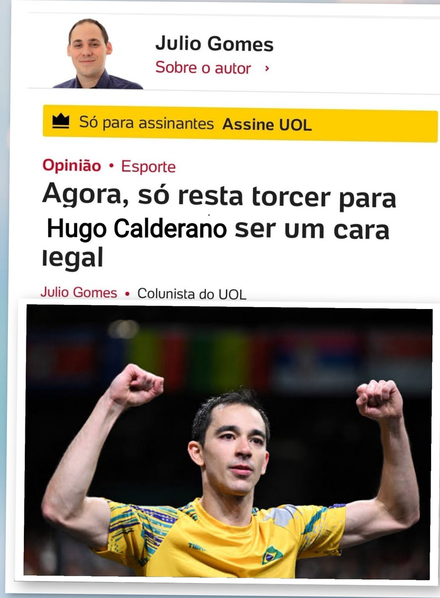 <a href="/MauMeirelles/">Mauricio Meirelles</a> Vamos torcer pro Calderano ser um cara legal