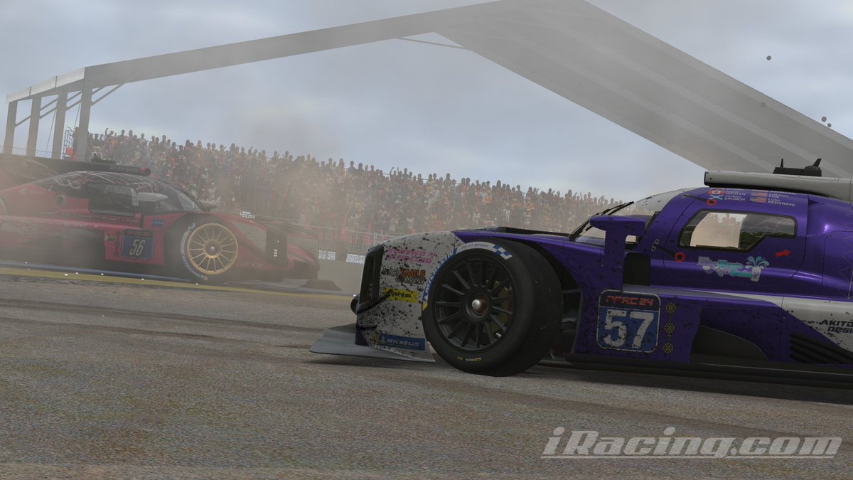 MiraiUnitedVRT's tweet photo. P12 for the 2025 @PrisMotorsports Race For A Cause 24! Eventful race but we kept it on the track until the end.

Some pics of our good friends on track below:
@QueensEsport, @TechnoBurst_RT, @WhoWantsASoda. 

Merci Le Mans, à la prochaine ! https://t.co/U9cSZosrlV