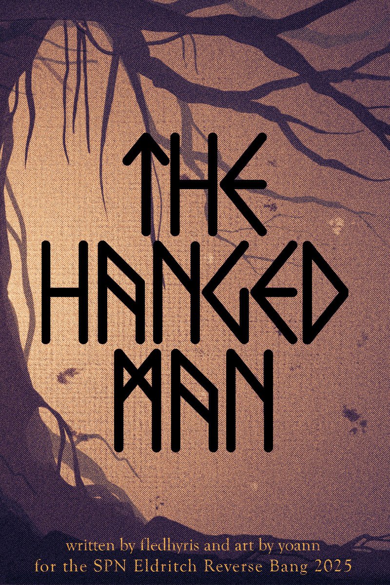 spneldritchbang's tweet photo. The Hanged Man, by Fledhyris &amp; Yoann 
Time is running out for Sam and the brothers are no nearer to finding out the third and final Trial. But then Sam does some out-of-the-box thinking and comes up with a plan.
https://t.co/XIpD4hqxqu 
#spneldritchreversebang2025 #SPN #horror https://t.co/2jLUG9esXI