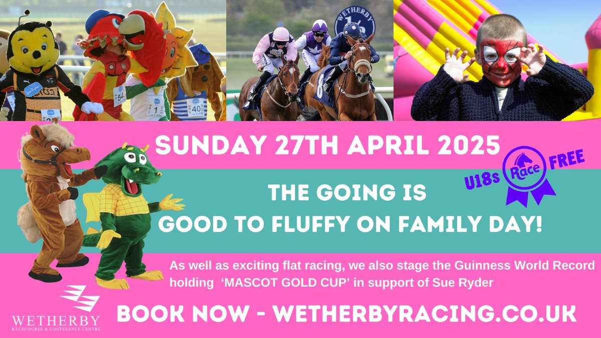 WetherbyRaces's tweet image. Not long to go until Family Day here at Wetherby Races!
We are back with the much-loved Mascot Gold Cup.