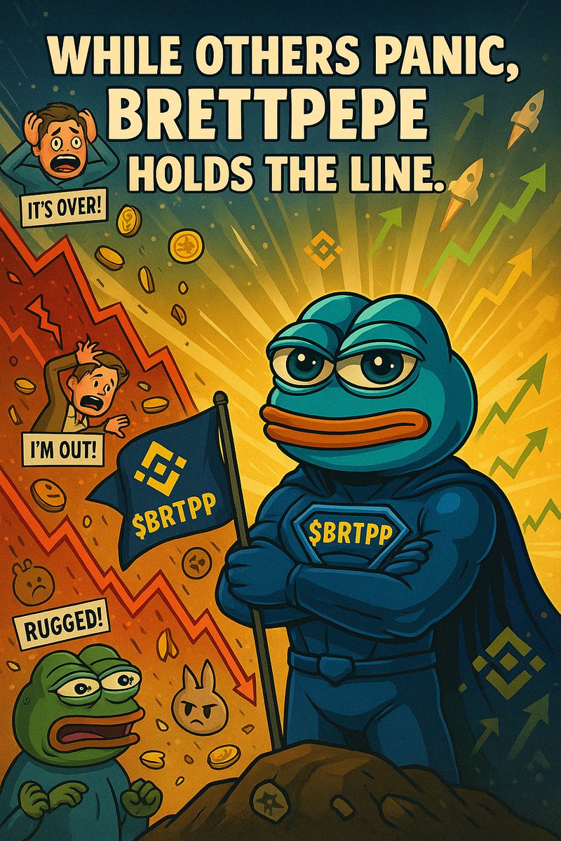 BrettPepeCoin's tweet photo. BrettPepe stands strong.
Through every wave of FUD and negativity โ our meme doesnโt flinch.
The chart speaks louder than the noise.
The community keeps growing.
Weโre not just holdingโฆ weโre leading.
Let them talk. Weโll keep building.
#BrettPepe #BRTPP #FUDResistant #MemePower #CryptoWarrior
#StayStrong #BSCGem #HoldTheLine #CryptoCommunity ๐ก๐ธ๐ฅ๐