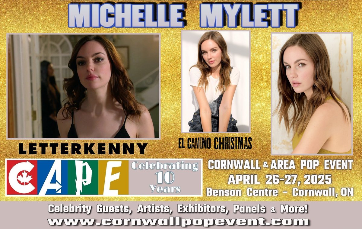 DMJConsult23's tweet photo. Next weekend, meet @DylanPlayfair & @MichelleMylett at @CAPE_2015 in #Cornwall, #Canada.
Further info here: https://t.co/n4jdbiwrXQ
#DylanPlayfair #MichelleMylett
#Descendants #Disney #Letterkenny #MightyDucks #GameChangers #FourInTheMorning #SomeAssemblyRequired https://t.co/FvjqgsmnbD