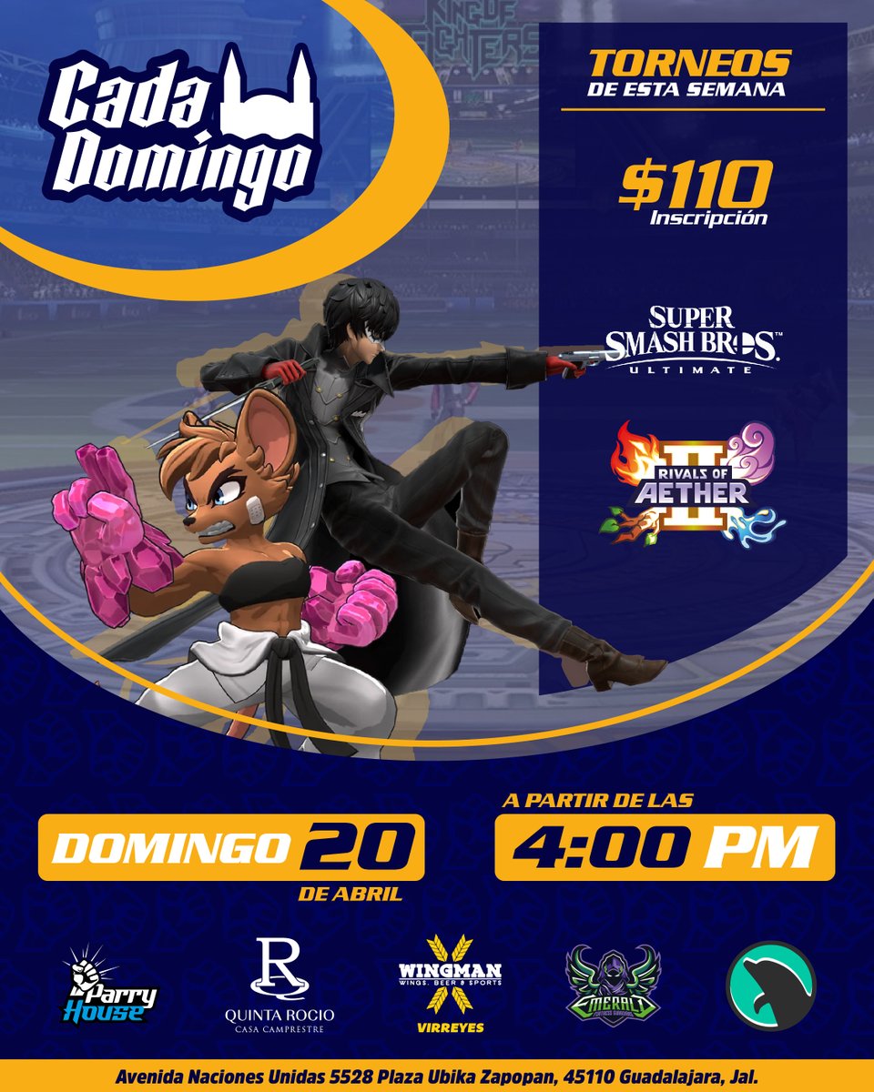 ParryHouseMx's tweet photo. Hoy mero domingo, como #CadaDomingo, los esperamos en #WingmanVirreyes a disfrutar de la reta y de ricas alitas.
#ParryThis https://t.co/Alws6ZDFIF