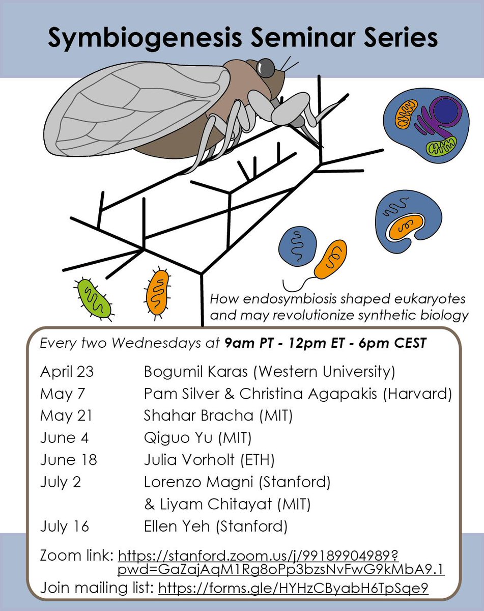 BogumilKaras's tweet image. Together with Liyam Chitayat and Lorenzo Magni, I co-organized the inaugural edition of the Symbiogenesis Seminar Series, an online event focused on symbiogenesis.