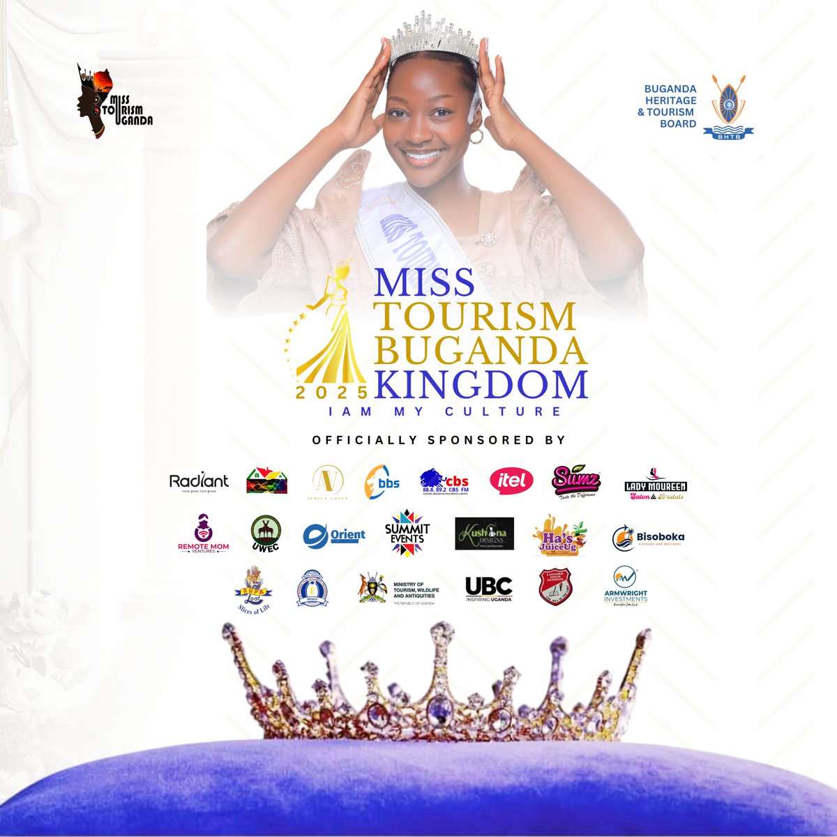 TourBugandaUG's tweet photo. Quick Reminder 🚨
#MissTourismBuganda2025 county finales are about to unfold!
Get ready for a stunning showcase of beauty, fashion, elegance, tradition & culture lighting up every stage.
Will your county raise the next @BugandaKingdom_’s cultural ambassador?
#IAmMyCulture https://t.co/n3UkbfHQrA