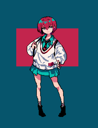 tatuki_301's tweet photo. GQuuuuuuX一話観ちゃったぞってはなし
彩度パキパキが似合う娘、マチュ
#pixelart #GQuuuuuux https://t.co/hn7eu6MNet