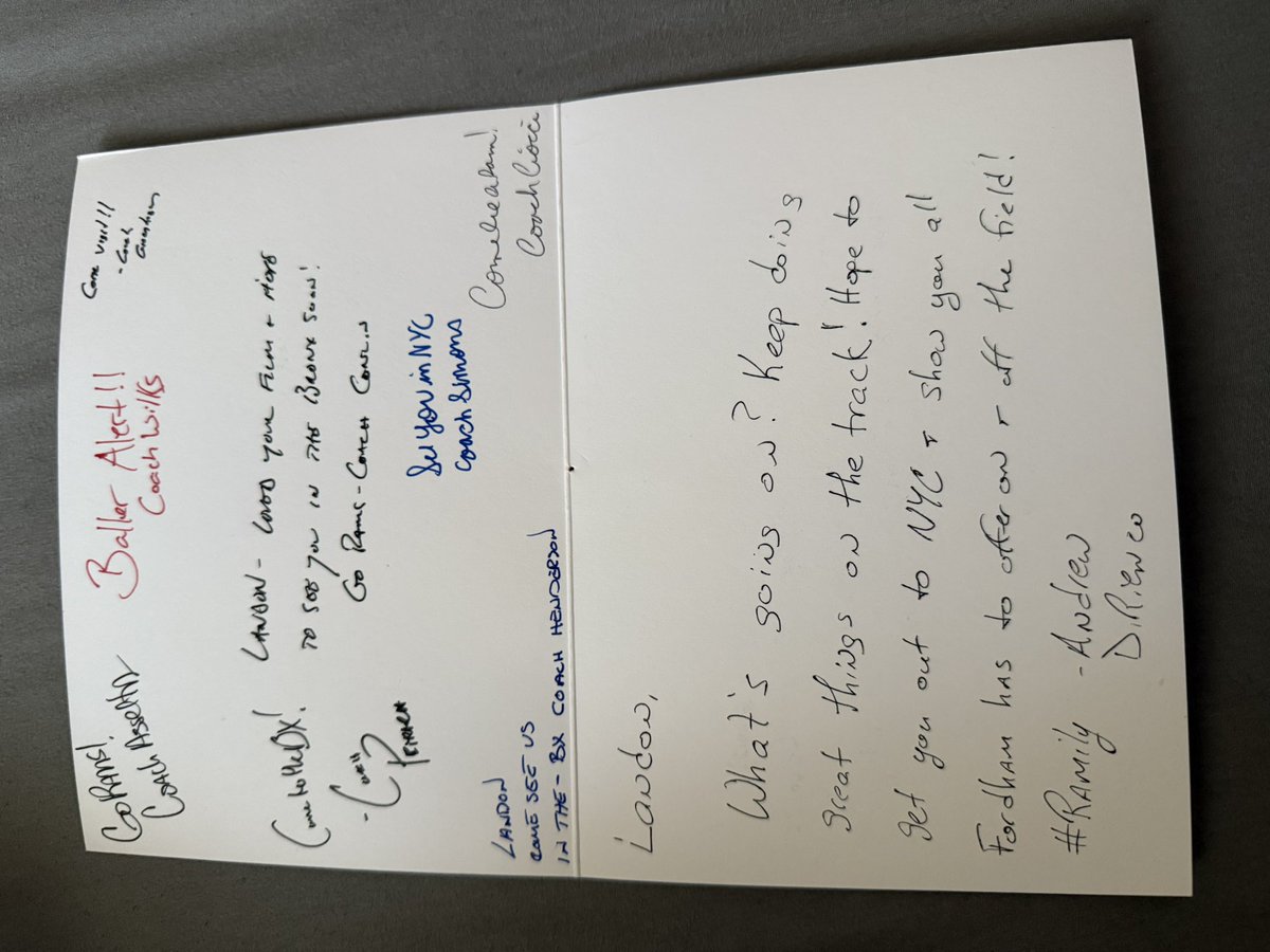 Landon Schrom (@schroml87) on Twitter photo thanks for the hand written letter <a href="/Coach_DiRi/">Andrew DiRienzo</a> <a href="/FORDHAMFOOTBALL/">Fordham Football</a> and the entire coaching staff thanks for the hand written letter <a href="/Coach_DiRi/">Andrew DiRienzo</a> <a href="/FORDHAMFOOTBALL/">Fordham Football</a> and the entire coaching staff