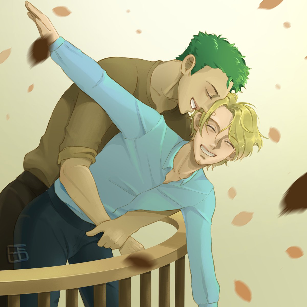 funfundew's tweet photo. Feeling good~
. 
#zs #zosan #ゾロサン #ゾサ #sanji #zoro #ワンピース https://t.co/vk9jcwYZVl