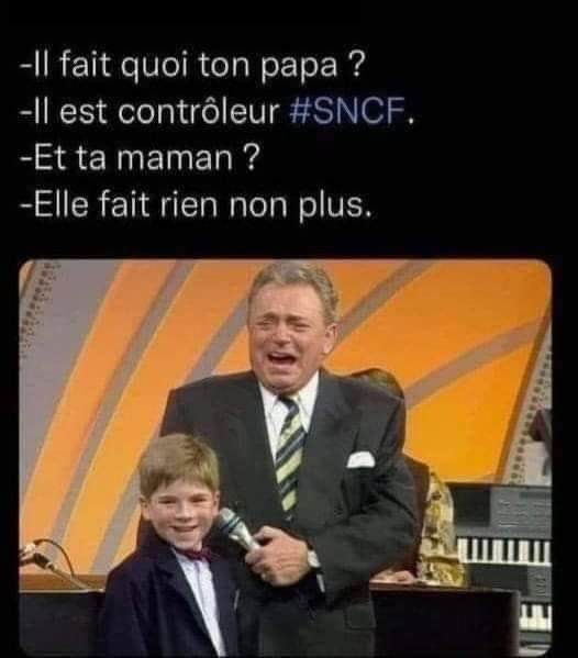 LAnctre's tweet photo. Le seul truc que tu peux pas voler à la SNCF, c'est le calendrier des vacances scolaires parce que les contrôleurs ont tout le temps les yeux rivés dessus !

SNCF (Secte Nuisible aux Citoyens Français) https://t.co/rlFwTRjSwy