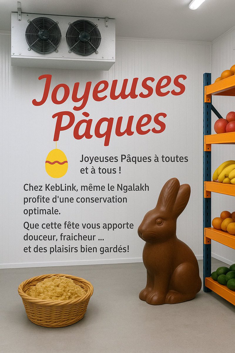 Keblink3's tweet photo. Joyeuses fêtes de Pâques. Chez KebLink même le Ngalakh profite d’une conservation optimale.
#keblink #froidsolaire #conservation #agroalimentaire #chambrefroide #agritech #remorquefrigorifique #pâque #ngalakh #senegal https://t.co/q9KCSHmU4p