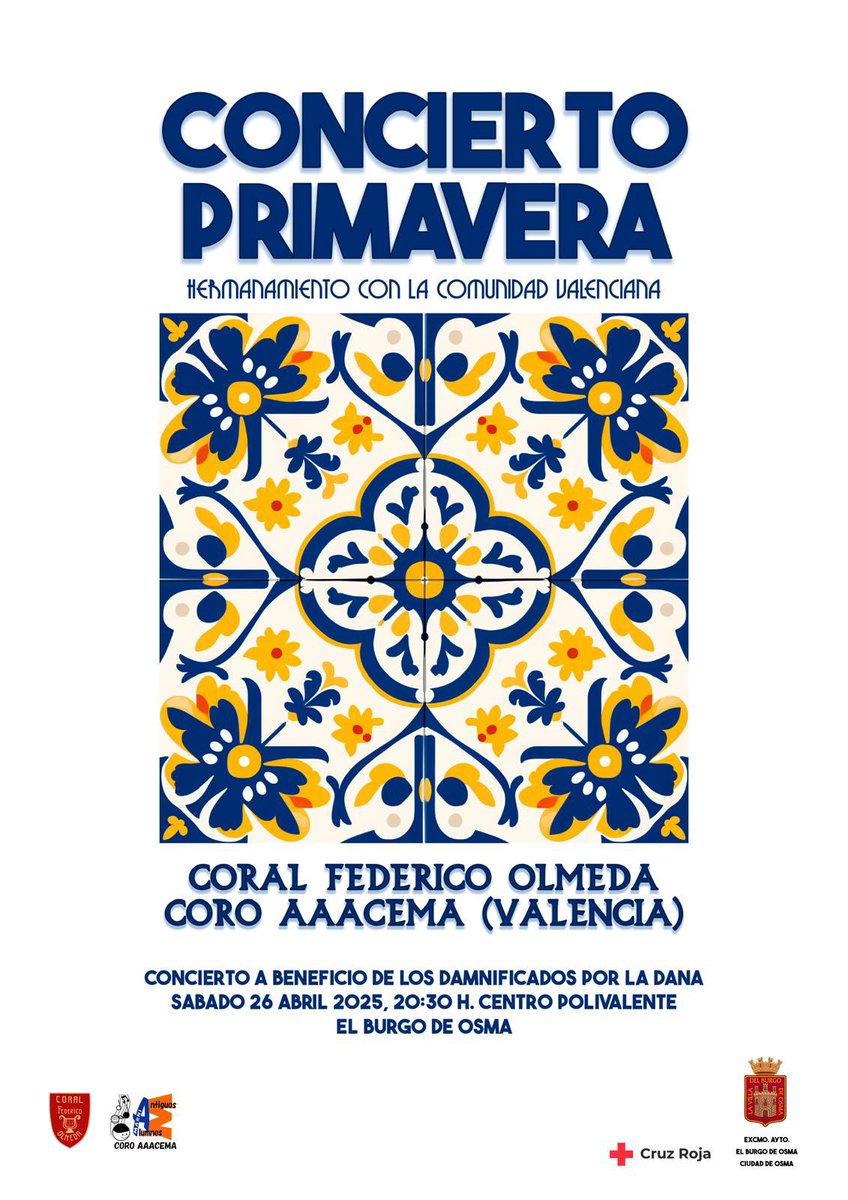 Ya tenemos cartel de nuestro próximo concierto, visitamos el bonito de pueblo de El Burgo de Osma y nuestro coro anfitrión ha organizado este estupendo concierto #coralfedericoolmeda  #cantarmola #músicacoral #elburgodeosma