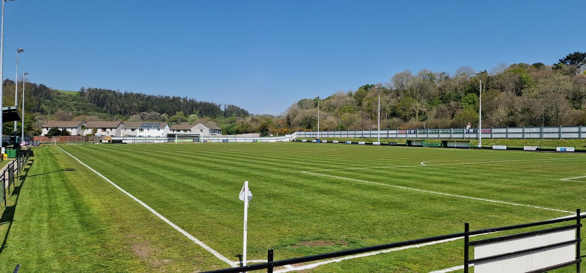StBFCPaul's tweet photo. Easter Monday.
@StBlazeyAFC v @torpointafc Kick off 3.00pm. Lovely morning to get the pitch ready with @davesweet3 and @HuddyTerry before tomorrow's big game. Pitch will soon be scarified in three weeks as prepare for next season. @Cornishfootball @swsportsnews https://t.co/FhWd0flkpb