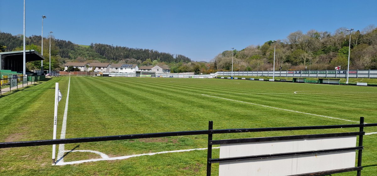 StBFCPaul's tweet photo. Easter Monday.
@StBlazeyAFC v @torpointafc Kick off 3.00pm. Lovely morning to get the pitch ready with @davesweet3 and @HuddyTerry before tomorrow's big game. Pitch will soon be scarified in three weeks as prepare for next season. @Cornishfootball @swsportsnews https://t.co/FhWd0flkpb