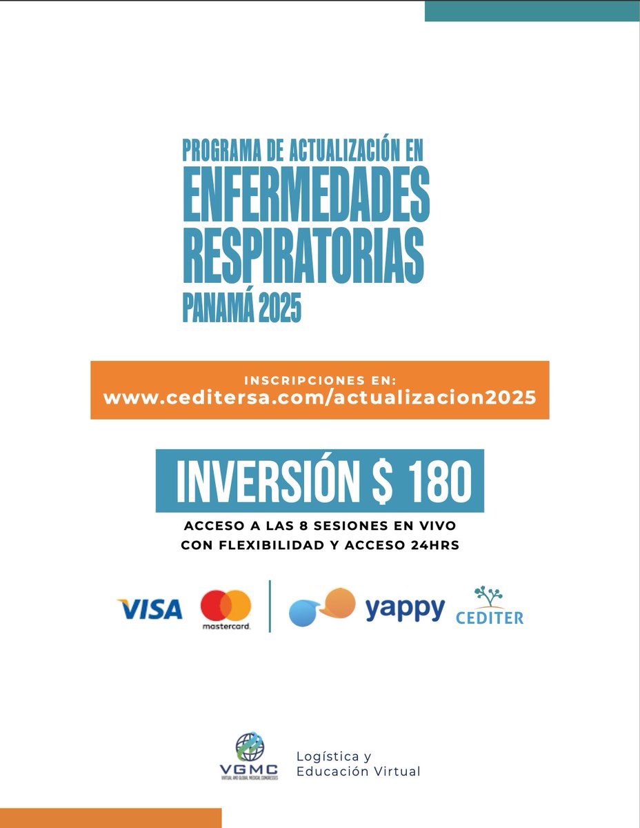 Actividad para médicos de atención primaria, completamente en línea.
46 horas créditos,  empieza el 30 de abril.
 Inscripciones en 
ceditersa.com/programa.php